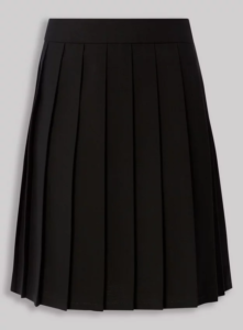 Pleated black skirt